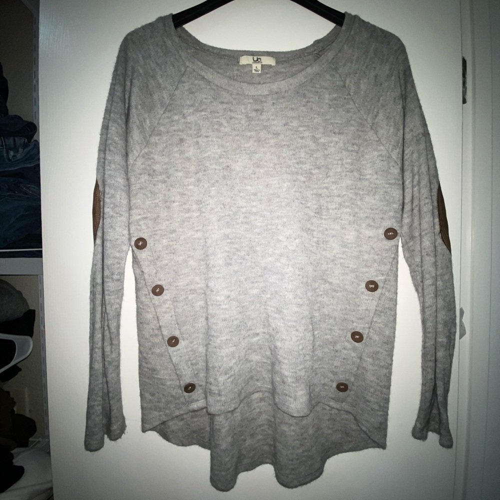 Elbow patch sweater